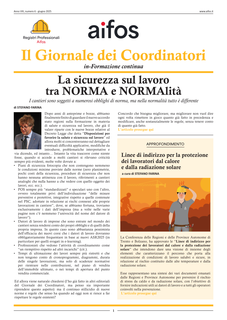 Il Giornale dei Coordinatori - Giugno 2025